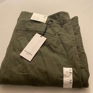 Men's 38 - Goodfellow & Co - Paris Green Olive Super Soft Slim